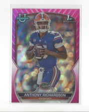 2022 Bowman Chrome University Pink Refractor #65 Anthony Richardson Colts