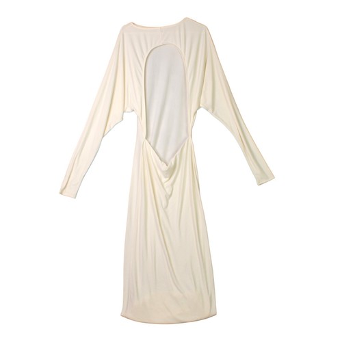 Helsa Women Matte Jersey Open Back Dress White Size M Party Maxi Elegant - Picture 11 of 17