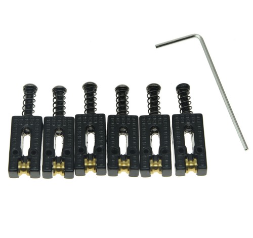 6 stücke E-gitarre Brücke Roller Sättel Brücke Sattel Set für Strat / Tele - Picture 18 of 24