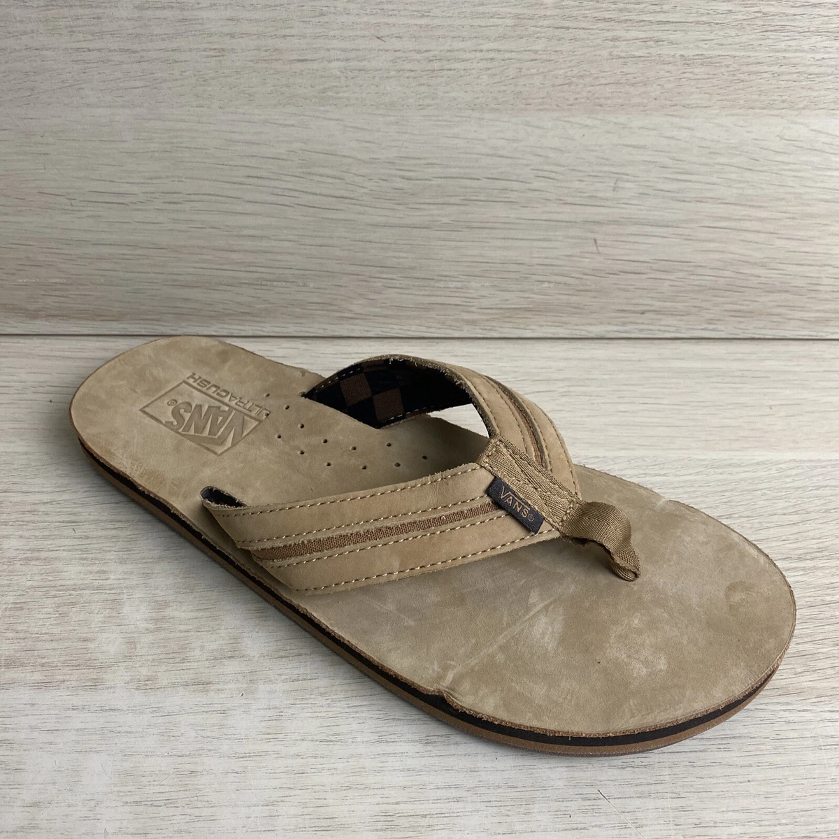 Vans leather flip flops Clearance