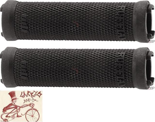 ODI RUFFIAN LOCK-ON BLACK BMX-MTB BICYCLE GRIPS--LOCK JAWS NOT INCLUDED