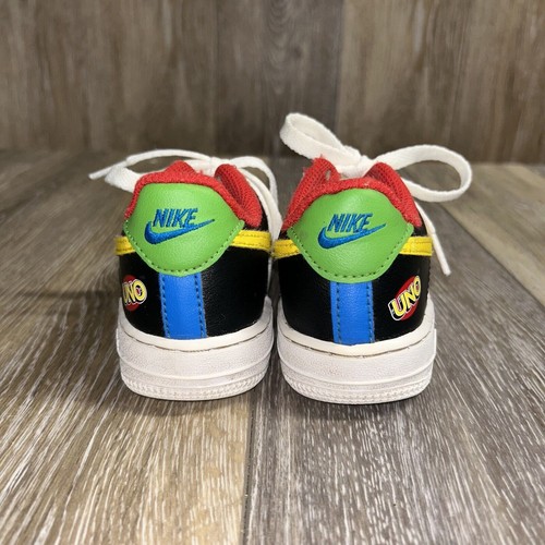 Nike Air Force 1 QS GS DO6635-100 UNO 50th Anniversary Shoes Kids Youth Size 11C - Picture 8 of 13