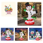 Delightful 6FT Rotating Inflatable Snowman for Merry Christmas Outdoor Displays