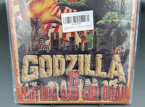 Póster de arte de pared de hojalata de metal Godzilla The Titans of Terror 12x8 - NUEVO - Imagen 3 de 6