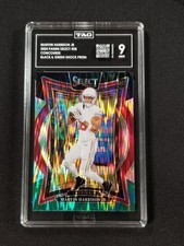2024 Panini Select #28 Marvin Harrison Jr. Black & Green Prizm Shock TAG 9
