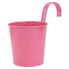 Metal Bucket Flower Pots Hanging Hook Planter Pot Balcony Garden Plant Flower