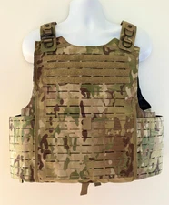 PROTECH Male Tactical Armor Plate Rack Carrier XL Multicam Cummerbund Webless