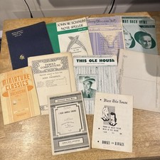 Lot Of 10 Vintage Antique Sheet Music