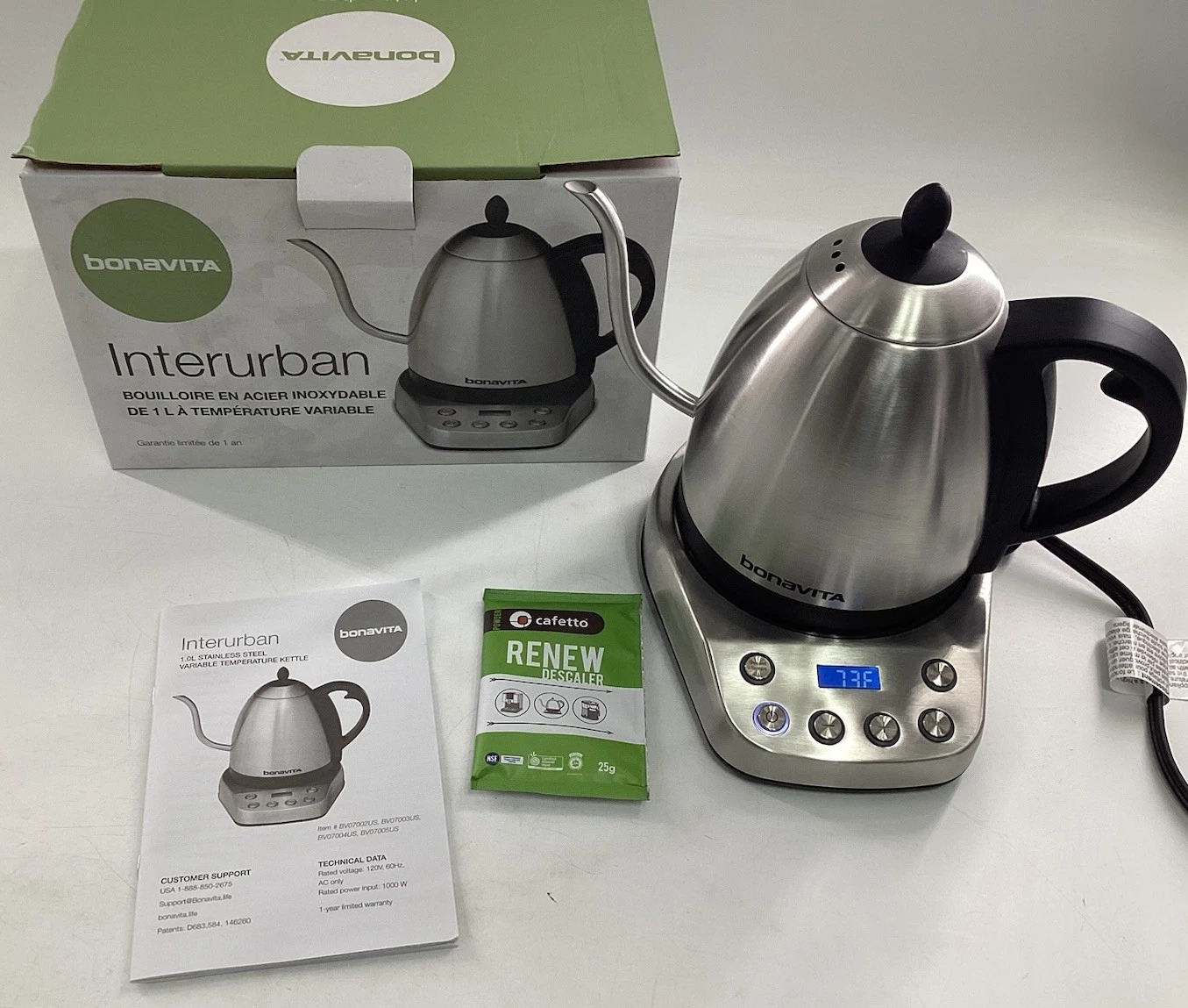 Bonavita Interurban Variable Temp Electric Kettle.