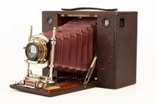Eastman Kodak No 4 Cartridge Model E 4x5 in Folding Camera Rapid Rectilinear V28