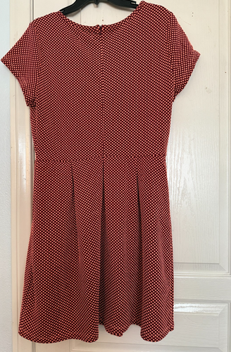 Maison Jules Geometric Orange Dotted Print Dress XL - Picture 2 of 7