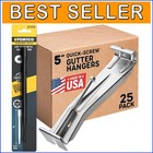 Quick Screw Gutter Hangers - 5-Inch Hidden Brackets for Easy Installation