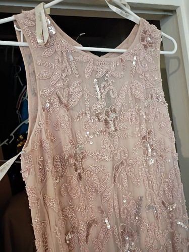 La Valetta Bridal Prom Pageant Ball Gown Dress Beaded Medium - Picture 4 of 10