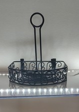 Winco WBKH-6SB Half-Moon Condiment Caddy - Wire Black Multiple Uses, Used Good