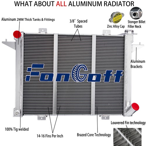 3-Row Aluminum Radiator For 1991-1993 Dodge D250 D350 W250 W350 5.9L DIESEL - Bild 2 von 12