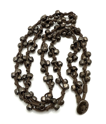Uno de 50 Beaded Long Necklace Silver Plated Statement 36" - Picture 6 of 9
