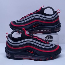 Nike Air Max 97 - UK Size 6 - Black Red Trainers Junior Sneakers Shoes 