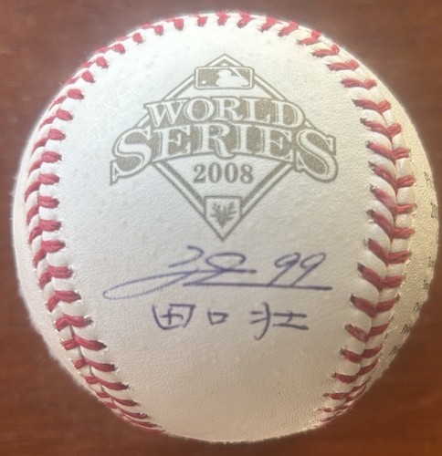 SO TAGUCHI Signed Rawlings 2008 World Series Baseball Phillies - Picture 2 of 4