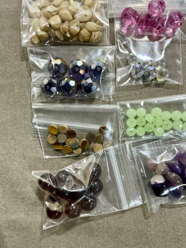Lote cuentas para hacer joyas cristal cristal perlas piedra y más - Imagen 8 de 10