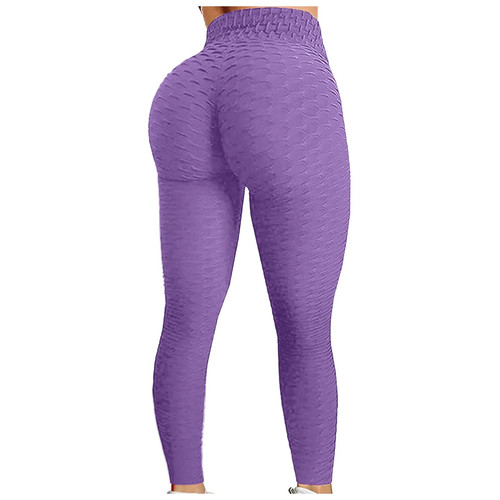 Pantalones de yoga para mujer de ejercicio levantamiento de cadera burbuja para correr cintura alta - Imagen 13 de 30