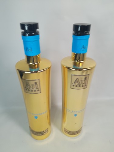 2 X au vodka empty bottles Blue Raspberry Crafting Prop Repurpose Collectable - Picture 12 of 24