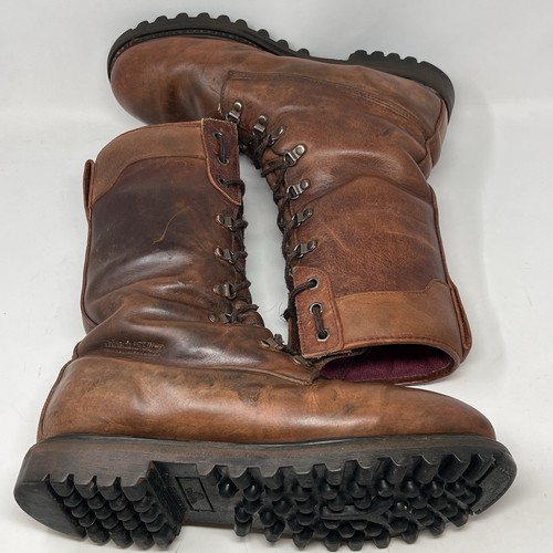 RED HEAD BONE DRY Boots Men 11.5 Wide Brown Leather 12" Waterproof Hunting Work - Picture 5 of 8