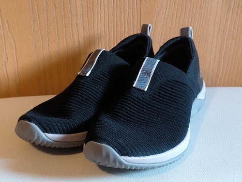 Ryka Damen-Sneaker Größe 6 M schwarz gerippt Echo-Strick Slipper Re-Zorb Lite Wandern - Bild 3 von 13