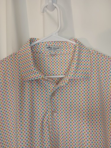 Peter Millar Sommer Komfort Polo Herren Medium Mehrfarbig Preppy Golf feuchtigkeitsableitend - Bild 3 von 11