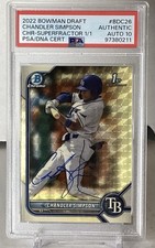 2022 Bowman Draft Chrome Superfractor 1/1 Chandler Simpson PSA 10 Auto, Only 1!