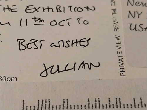 JULIAN OPIE Walking Dancing... 2006 LENTICULAR ART EXHIBITION POSTCARD 3D/Used - Picture 5 of 9