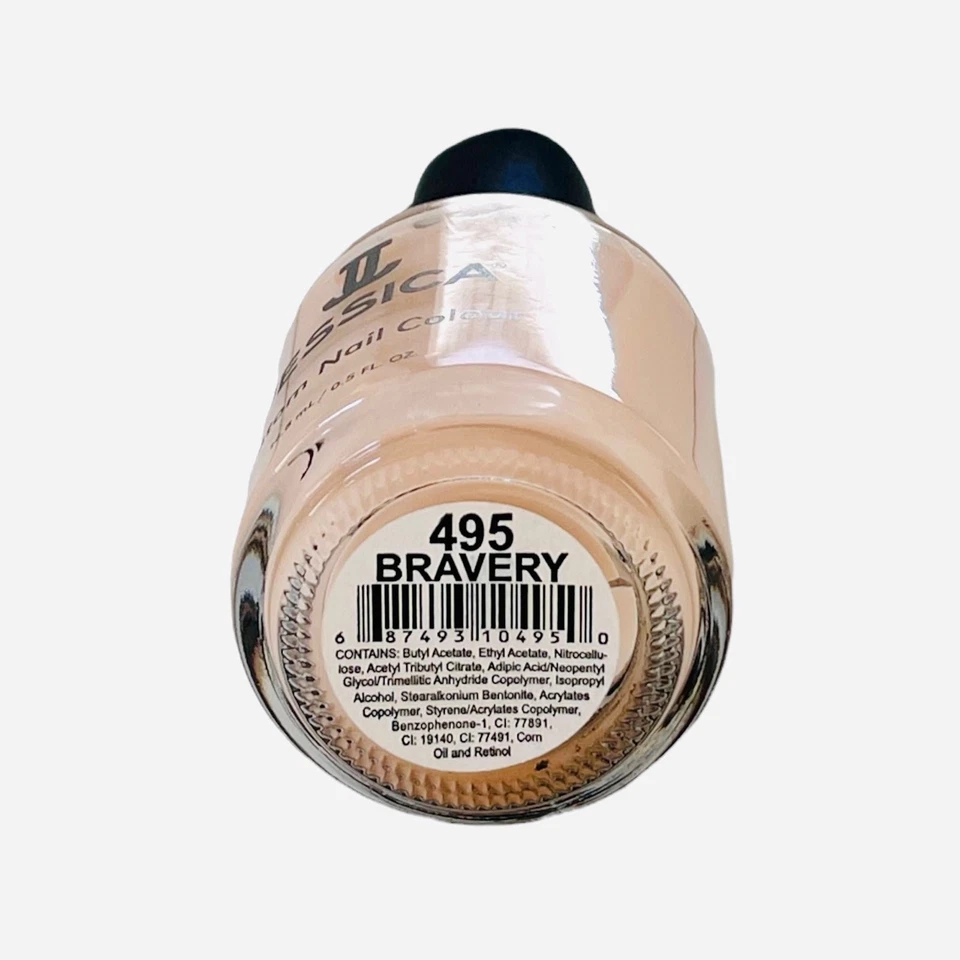 Esmalte de uñas JESSICA BRAVERY 495 tamaño completo 0,5 fl oz esmalte de uñas nuevo Foto 2 de 2