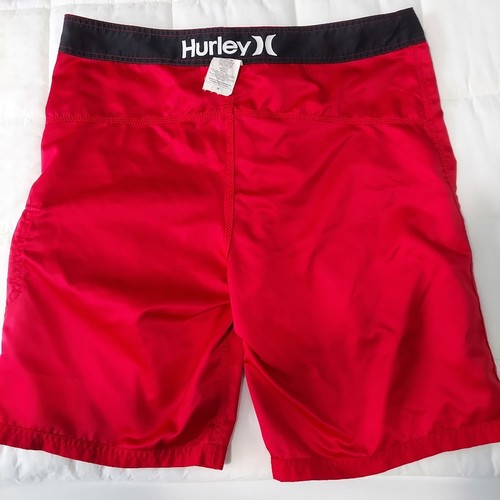 Pantalones Cortos Hurley Board Para Hombre 36x10 Rojo Cordón Bolsillo Logotipos - Imagen 12 de 13