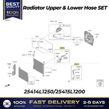 ⭐Genuine⭐ Radiator Upper & Lower Hose SET 25414L1250 25415L1200 for Sonata K5