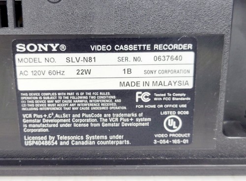 Sony SLV-N81 Videorecorder VHS Player Recorder 4 Kopf HiFi (OHNE FERNBEDIENUNG) getestet & funktionsfähig - Bild 14 von 16