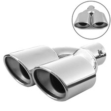 Double Exhaust Tip Trim Tail End Pipe For Fiat Bravo Freemont Multipla Doblo