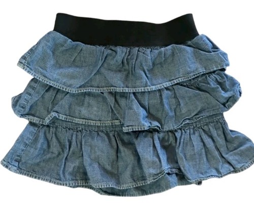 Gymboree Blue Light Denim Tiered Skirt Size 6 - Picture 1 of 2