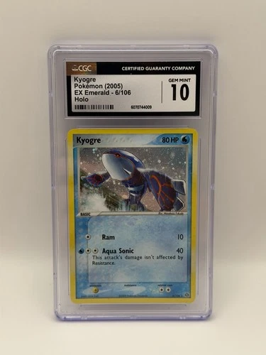 Pokemon Kyogre Holo #6  2005 EX Emerald CGC 10 Gem Mint