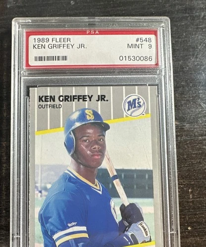 1989 Fleer - Ken Griffey Jr #548 (RC) PSA 9