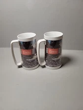 Set of 2 Vintage Coors Beer Mug Thermo-Serv Plastic Insulated