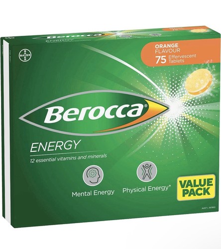 Berocca Energy Vitamin B and C - Orange Flavour - Effervescent 75 Tablets - Picture 2 of 2