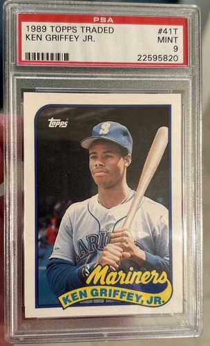 1989 TOPPS TRADED/ROOKIES #41T KEN GRIFFEY JR. ROOKIE CARD PSA 9 MINT