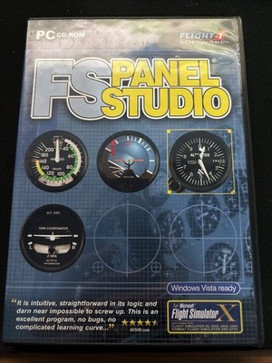 Fs Panel Studio Simulator Flight 1 Software Microsoft X Windows PC CD Rom
