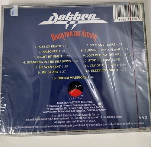 Back For The Attack By Dokken (CD, Album, Club Edition) VG - Bild 2 von 2