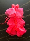 Vintage Julia Fashion Doll Hot Pink Robe, Nightgown & Slippers Set