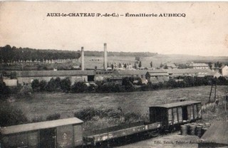 62 CPA ANIMEE 1916 AUXI LE CHATEAU EMAILLERIE AUBECQ