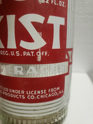 Enjoy Kist Soda Bottle 32 oz Red ACL Newport Bottling Works Newport, Maine - Picture 14 of 15