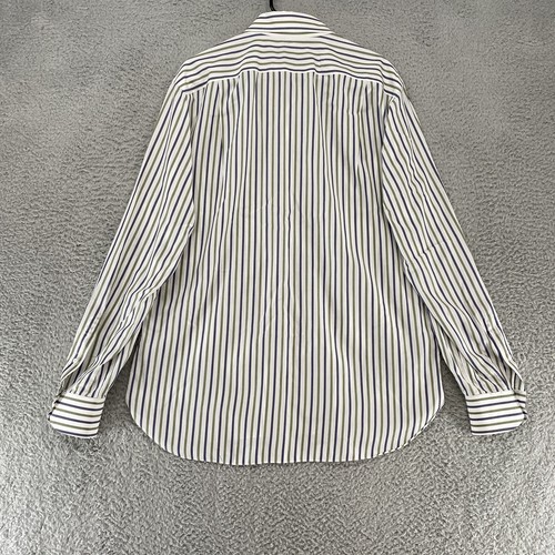 Isaia Dress Shirt Mens 16.5/42 Striped Button Up Classic Made in Italy - Picture 11 of 12