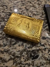 Gold Foil Playing Cards Deck Includes Certificate of Authenticity