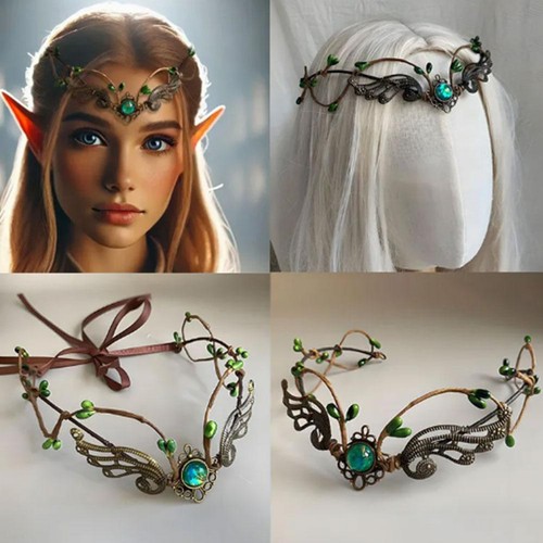 Handmade Forest Leaf Crown, Fairy Leaf Enchanted Elven, Woodland Crown Tiara