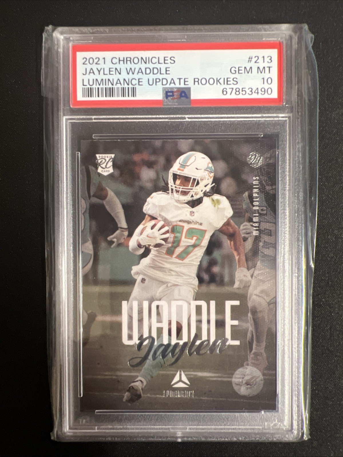 Jaylen Waddle 2021 Panini Chronicles Luminance Update PSA 10 Rookie Low Pop RC